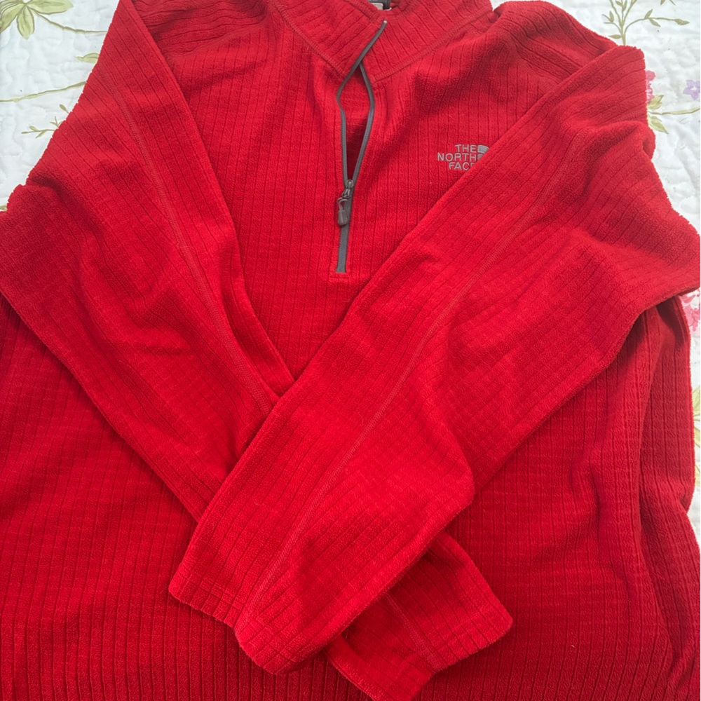 The North Face Men's Red Zip-Up Sweater